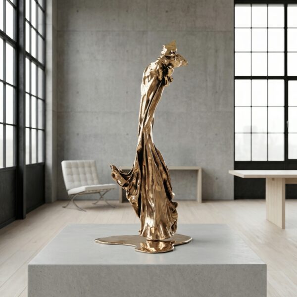 Bronze Skulptur NONOS Couture helle Männerwohnung