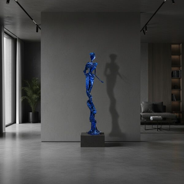 Bronze Skulptur NONOS Saphira blau Männerwohnung