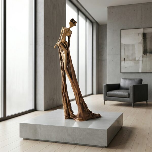 Bronze Skulptur NONOS helle Männerwohnung