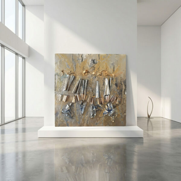 Fusion der Elemente 170x170 NONOS Wallsculpture