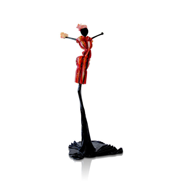 rote, weibliche Skulptur aus Stahl, Fiberglas und Epoxydharz_Interior Design | Nonos