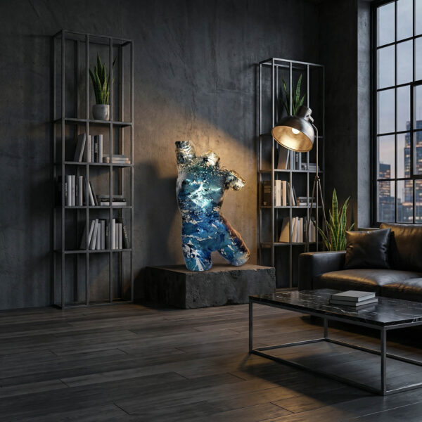 Weiblicher Torso, NONOS art Sculptures, blau