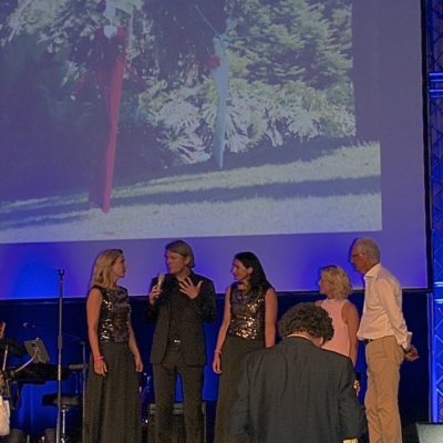 mit Heidi und Franz Beckenbauer auf der Bühne beim Golf Tournier Bad Griesbach - Charity