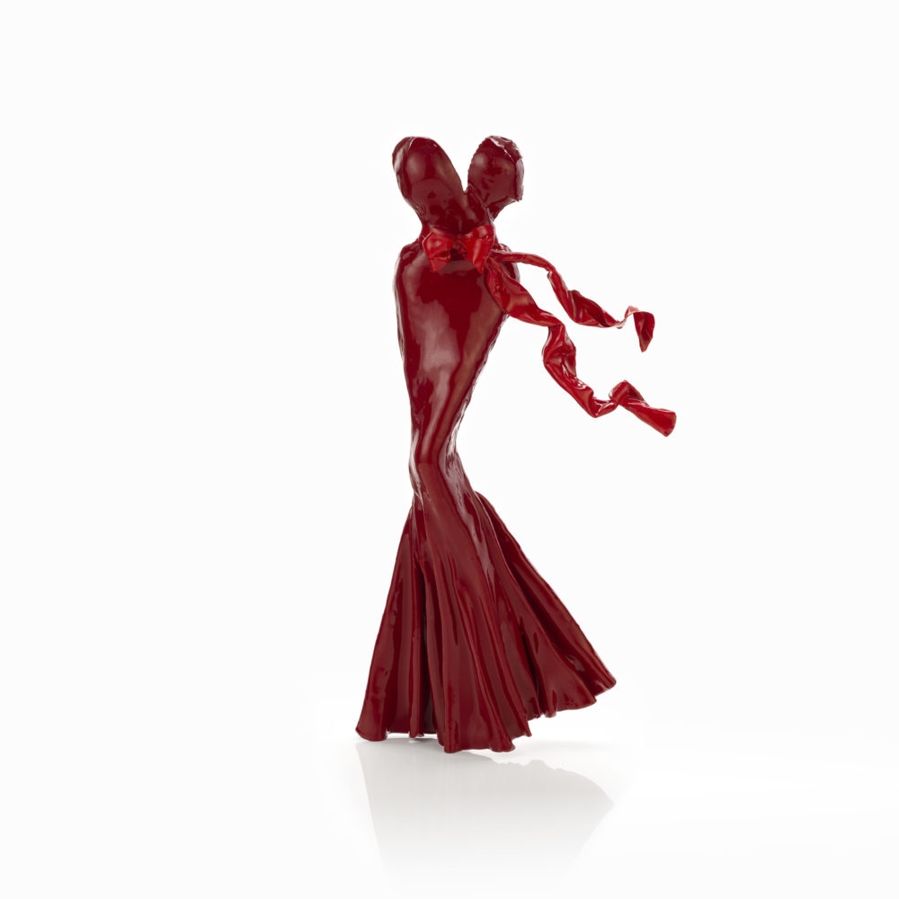 rotes Kleid aus Karbon und Harz_Clarisse_carbon couture | Nonos