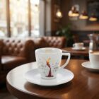 Handgefertigte NONOS Espresso Tasse aus Porzellan – Limited Edition, europäische Produktion, künstlerische Farbgestaltung