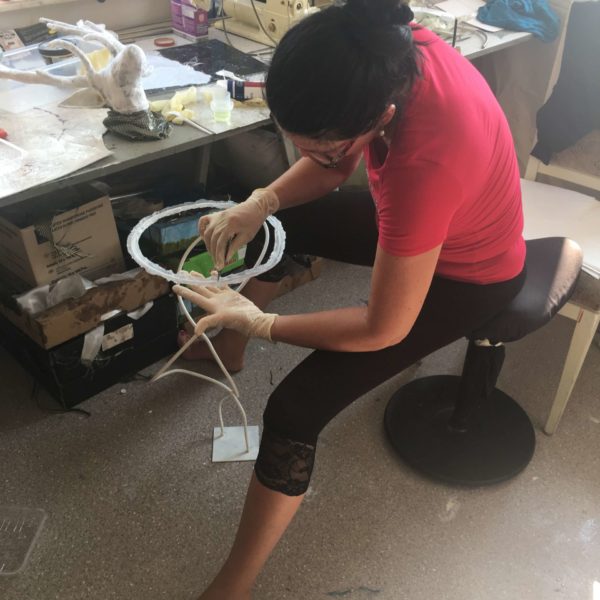 Schloss Wellenstein am Bodensee: Franziska Welte arbeitet im Atelier Nonos; Design Vorbereitungen