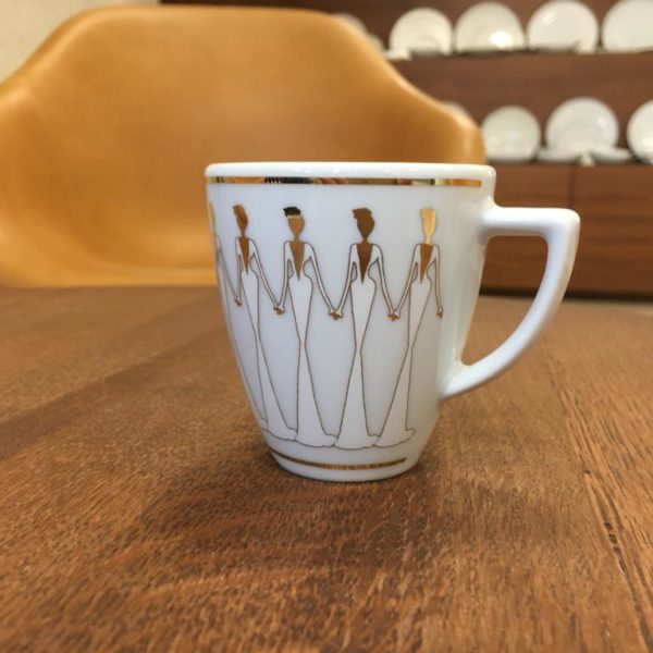 Espressotassen aus Porzellan_Blau, Gold | Nonos