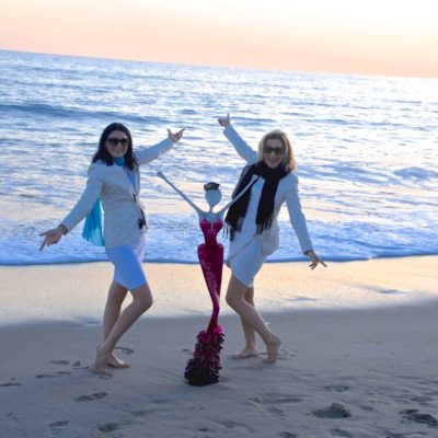 welte sisters in santa monica los angeles , skulpturen ausstellung