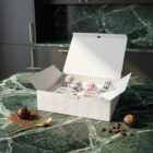 4er-Set Espresso-Tassen von NONOS, stilvolles Design-Set aus Porzellan mit vier Espressotassen und Untertassen, hochwertig verpackt, Design-Espressotassen für stilvolle Kaffeerituale.