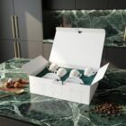 4er-Set Espresso-Tassen von NONOS, stilvolles Design-Set aus Porzellan mit vier Espressotassen und Untertassen, hochwertig verpackt, Design-Espressotassen für stilvolle Kaffeerituale.