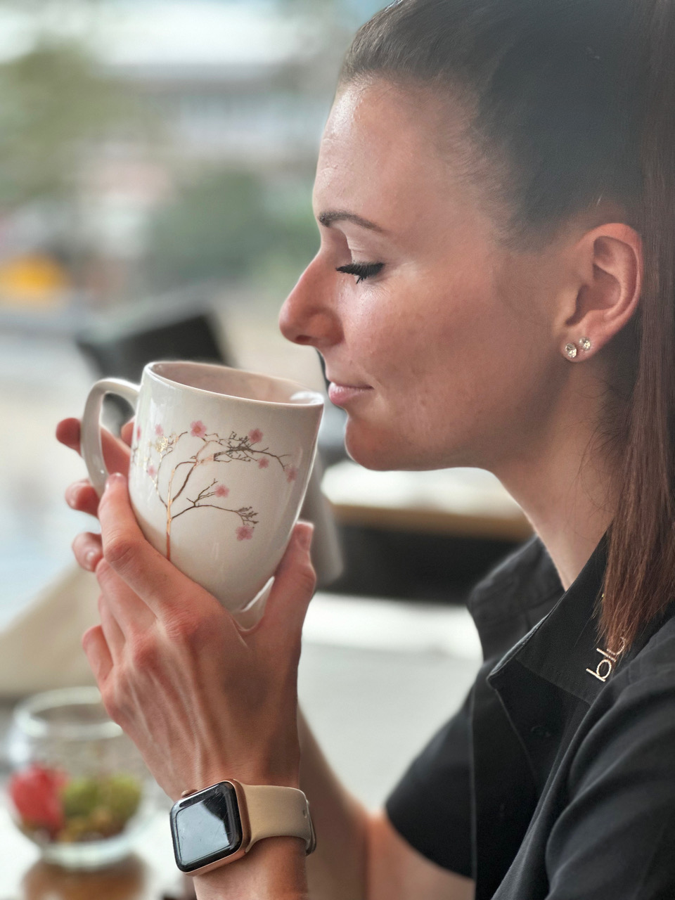 Tee Genuß vom Feinsten mit der NONOS Espresso Tasse japanische Kirschblüte