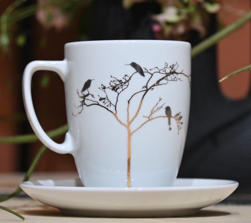 Vogel Tasse von NONOS, Tee Genuss mit Geschmack fürs Design