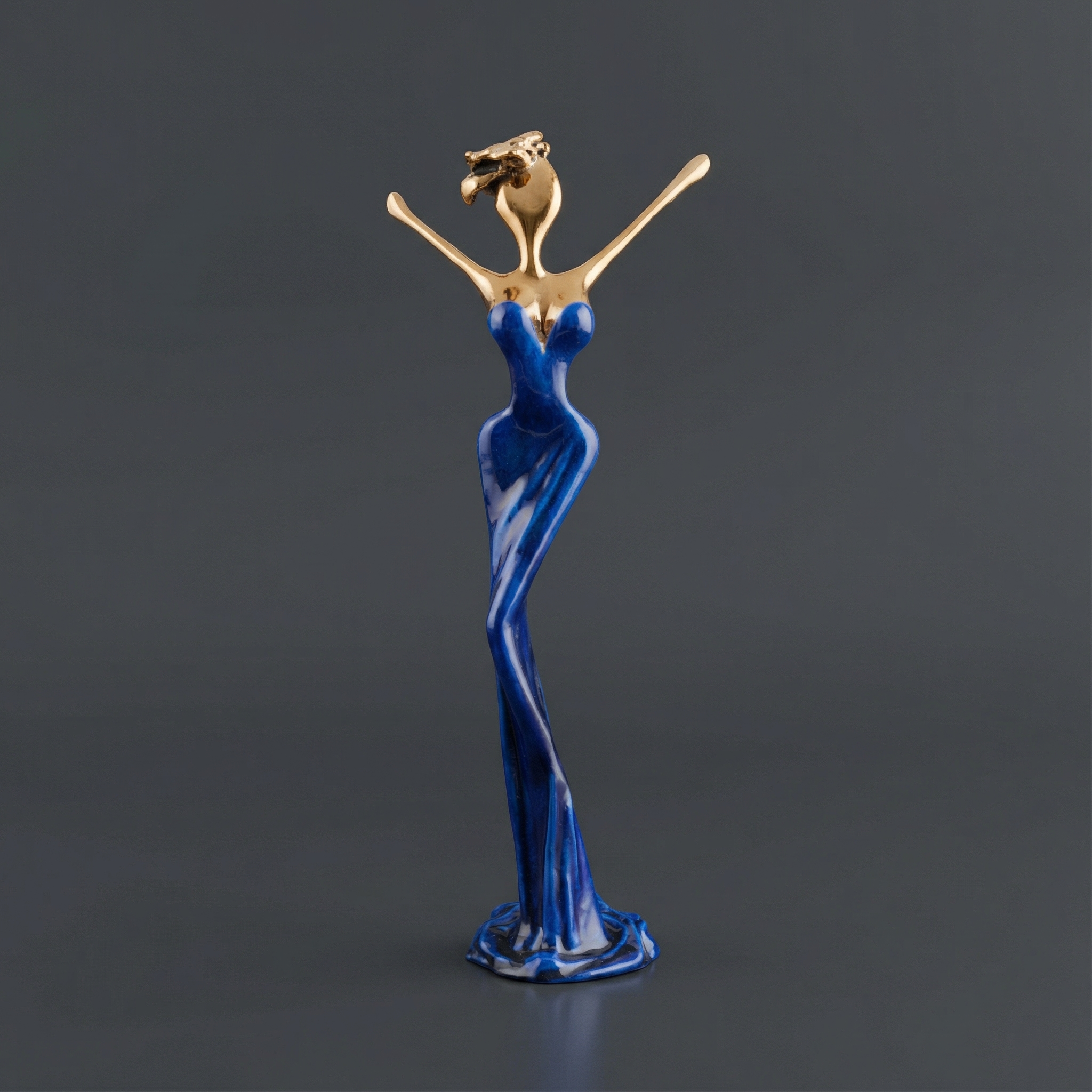 Bronze Skulptur Venus blau