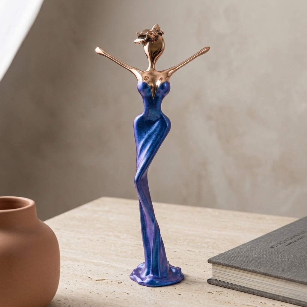 Blaue Venus Bronzeskulptur von NONOS – handgefertigtes Sammlerobjekt mit ruhiger Farbwirkung und eleganter Form