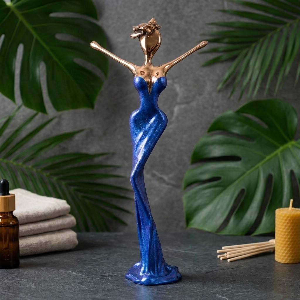 Blaue Venus Bronzeskulptur von NONOS – handgefertigtes Sammlerobjekt mit ruhiger Farbwirkung und eleganter Form