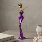 Lila Venus Bronzeskulptur von NONOS – handgefertigtes Sammlerobjekt mit fließender Formensprache und intensiver Farbwirkung